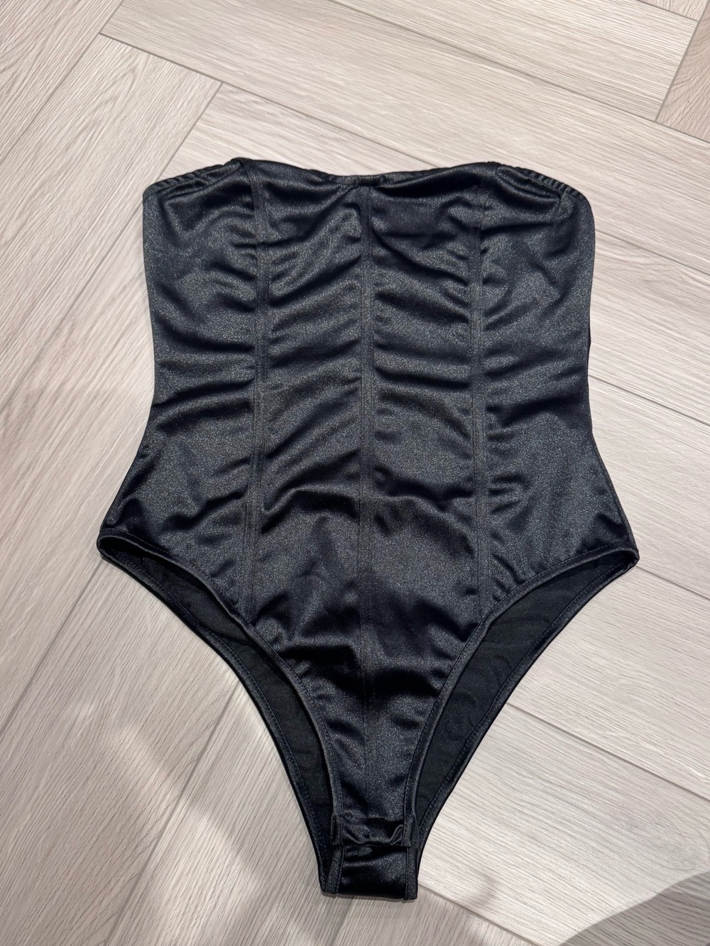Strapless Black Bodysuit